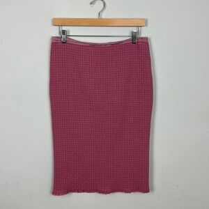 Philosophy di Alberta Ferretti Pink Tweed Bouclé Pencil Skirt